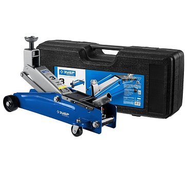 Изображение товара Гидравлический подкатной домкрат Зубр Профессионал 3т 533мм кейс