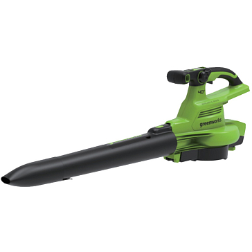 Изображение товара Садовый воздуходув-пылесос аккумуляторный Greenworks 2406907UG, 40V, бесщеточный, c 1хАКБ 5Ач и ЗУ