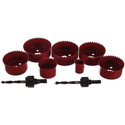 Набор коронок по дереву ЭНКОР 19158, 7шт. + 2адаптора