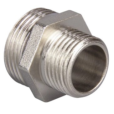 Изображение товара Ниппель переходной Tebo 2x1.1/2 никелированная латунь 60х60х40 мм