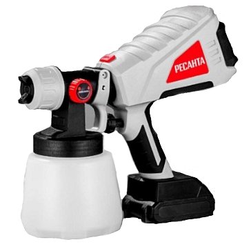 Изображение товара Краскопульт аккумуляторный Ресанта АКП-20Li 75/17/3 с батареей и зарядным