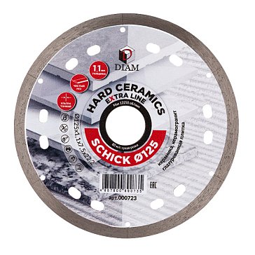 Изображение товара Круг алмазный Diam Hard Ceramics SСHICK Extra Line 1A1R 000723, 125x1,1x7,5x22,2
