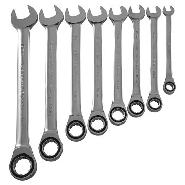 Изображение товара Набор гаечных ключей Jonnesway W45308S 8 предметов 8-19 мм с держателем