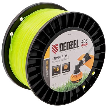 Изображение товара Леска для триммера круглая Denzel FLEX CORD 96268 1,6мм х 408м