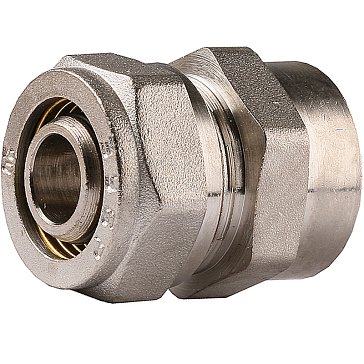 Изображение товара Соединитель с внутренней резьбой Зубр 51402-20-1/2 1/2х20х2мм никель