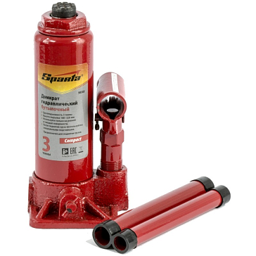 Изображение товара Домкрат гидравлический бутылочный Sparta Compact 50332, 3 т, 180-320 мм