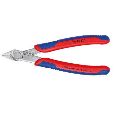 Изображение товара Бокорезы прецизионные Knipex Electronic Super Knips KN-7813125, зажим для проволоки, 125 мм, двухкомпонентные ручки