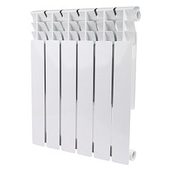 Радиатор биметаллический узкий Rommer Optima BM 500 (6 секций, боковое подключение трубы)