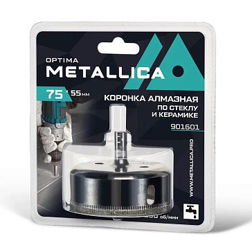 Изображение товара Коронка алмазная Metallica Optima 901601 для стекла и плитки