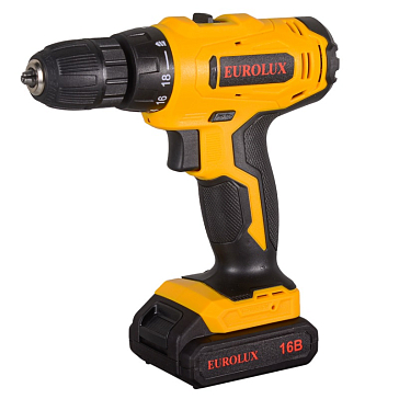 Изображение товара Аккумуляторный шуруповерт Eurolux ДА-16/2Li с подсветкой и кейсом
