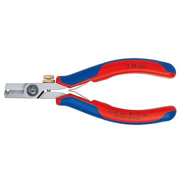 Изображение товара Стриппер-ножницы Knipex KN-1182130 для электроники, Ø 0.03-1.0 мм (0.01-0.75 мм²), длина 140 мм, 2-комп ручки