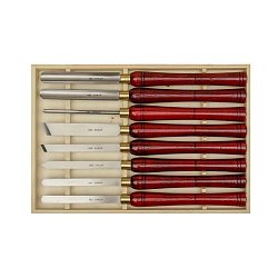 Набор токарных резцов по дереву Энкор 10430 (8 предметов, ручные, деревянные ручки)