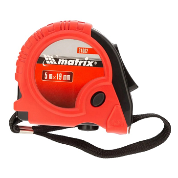 Изображение товара Рулетка измерительная Matrix Rubber 31002, 5 м, 19 мм, автоматическое возвращение