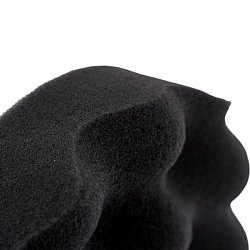 Насадка полировальная из поролона Makita D-62664, 125 мм, волнистая, черная, липучка