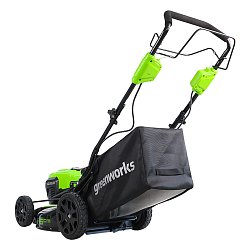 Самоходная аккумуляторная газонокосилка Greenworks 2506807 (40В, 46см, бесщеточная)