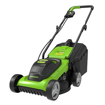Изображение товара Аккумуляторная газонокосилка Greenworks G24LM33K2, 24В в комплекте c АКБ и ЗУ