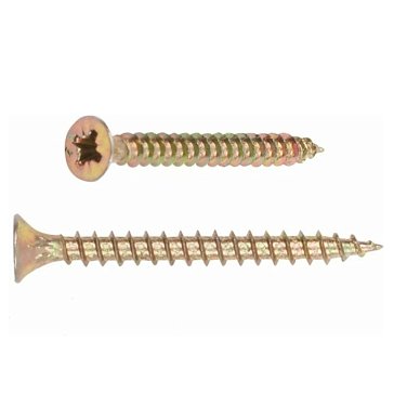 Изображение товара Шуруп универсальный Starfix SMC2-30430-250, 4.5х50 мм желтый цинк (250 шт в карт. уп.)