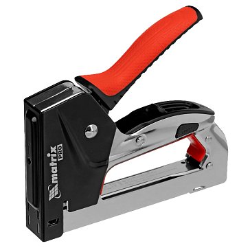 Изображение товара Степлер мебельный Matrix 40917, стальной, быстрая загрузка, тип скобы 53, 4-14 мм, PRO 