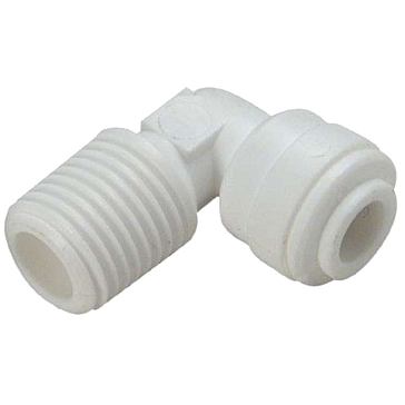 Изображение товара Пластиковый фитинг Аквафор JG 0311 угол 1/4x1/4 резьбовое сварка