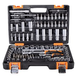 Набор инструментов Вихрь 73/6/7/8, 1/2", 1/4", CrV, в кейсе 108 предметов