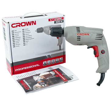 Изображение товара Безударная дрель Crown CT10125C 300 Вт для дома и ремонта