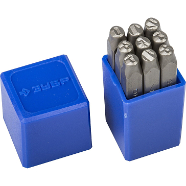 Изображение товара Цифровые клейма Зубр 21501-05_z01 арабские цифры 5 мм сталь Россия