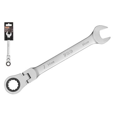 Изображение товара Ключ комбинированный Pro Startul PRO-7214 14 мм трещоточный шарнирный