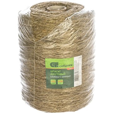 Изображение товара Шпагат джутовый Сибртех 93878, 2,5 мм, L 690 м, 5-ниточный