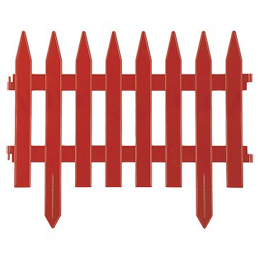 Изображение товара Декоративный забор Grinda Классика 422201-T 28х300 см терракот 7 секций