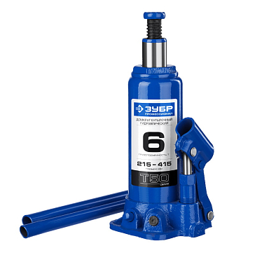 Изображение товара Домкрат гидравлический бутылочный Зубр Профессионал 6 тонн 215-415 мм