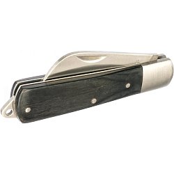 Нож для снятия изоляции КВТ НМ-02 монтерский большой складной с изогн.лезвием 57597