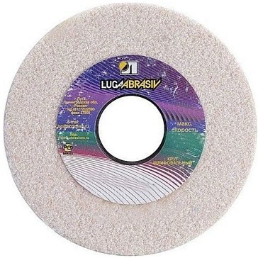 Изображение товара Круг заточной абразивный "Луга" 3655-200-20, электрокорунд белый, зерно 60, 200х20, посадка 32мм