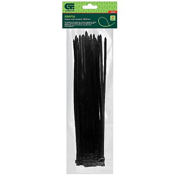 Изображение товара Пластиковые хомуты Сибртех 45581, 400x8 мм, 50 шт, черные