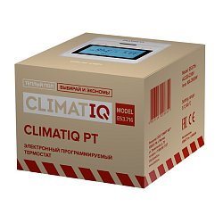 Терморегулятор программируемый Climatiq PT 20665 (белый, выносной/встроенный температурные датчики)
