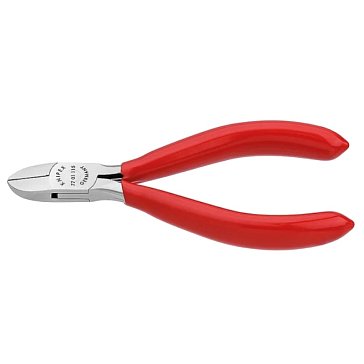 Изображение товара Бокорезы для электроники Knipex KN-7701115, округлая головка, 115 мм, обливные ручки