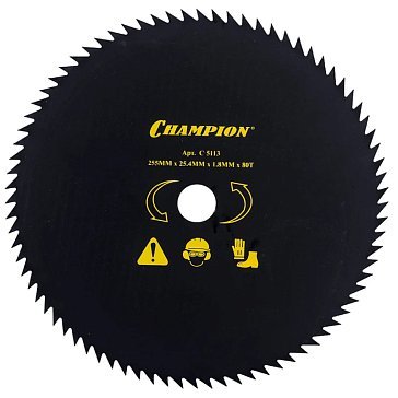 Изображение товара Нож с остроугольными зубцами Champion C5113 25.4x255 мм 80 зубьев для триммера