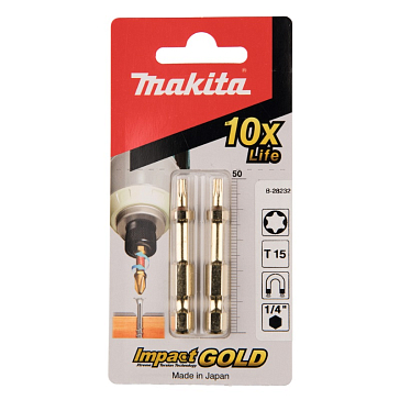 Изображение товара Насадка Makita Impact Gold T15 B-28232, 50 мм, E-form (MZ), 2 шт.