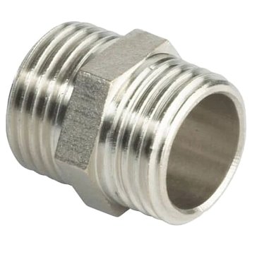 Изображение товара Ниппель Tebo 1 дюйм НАР/НАР никелированная латунь