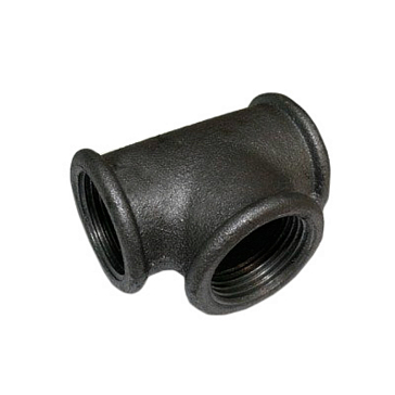 Изображение товара Тройник прямой Ду-15 из чугуна для горячей воды резьбовое соединение