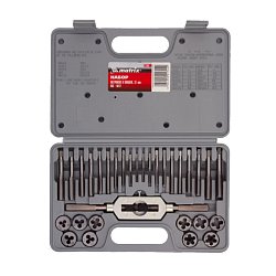 Набор метчиков и плашек Matrix 77337, М3-М12, 31 предмет