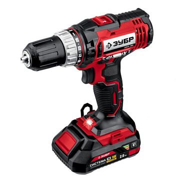 Изображение товара Дрель-шуруповерт Зубр ДШЛ-185-22 18В с подсветкой в кейсе