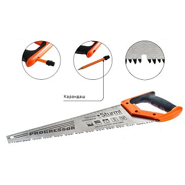 Изображение товара Ножовка для мокрого дерева Sturm 1060-12-4507, 450мм, 7-8TPI, Германия