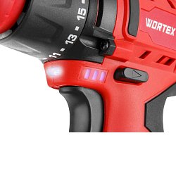 Аккумуляторная дрель-шуруповерт Wortex BD 1215 LiSET 1326470, в чемодане