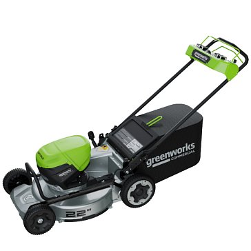 Изображение товара Газонокосилка Greenworks 2519407 с аккумулятором 82 V и травосборником