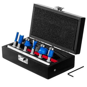 Изображение товара Набор фрез по дереву Зубр 28795-H6 6шт 8 мм хвостовик профессиональный для обработки дерева