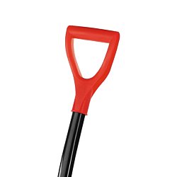 Снеговая лопата Сибин ЛПА-410 421845, 410 мм, пластиковая, с алюминиевой планкой, эргономичный алюминиевый черенок, V-ручка