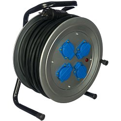 Силовой удлинитель на металлической катушке Союз 481S-4003 342580 (KG, напряжение 220В, 4 гнезда)