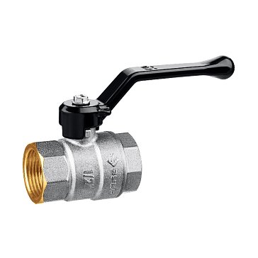 Изображение товара Кран шаровой Зубр 51322-1/2 d 1/2 ручка-рычаг латунь никелированное покрытие