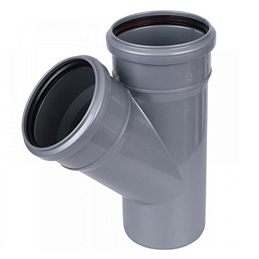 Изображение товара Тройник канализационный Tebo, полипропилен, 110-110, 45 град.