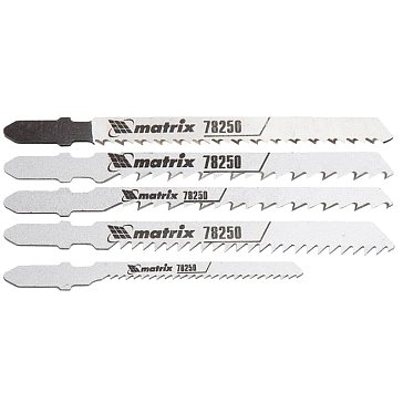 Изображение товара Набор полотен для электролобзика по дереву Matrix 78250, 5 шт